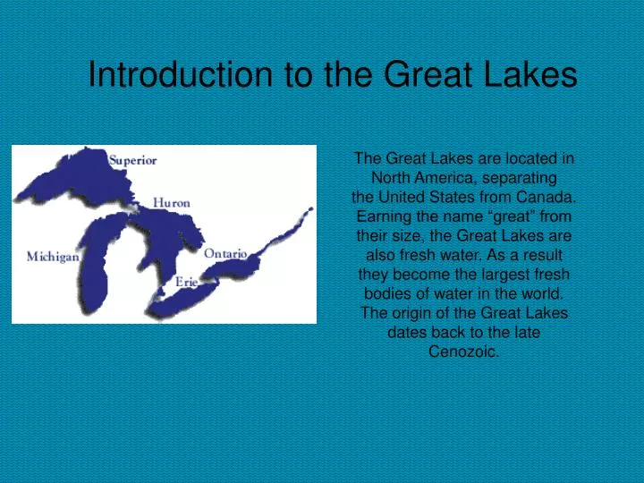 introduction to the great lakes