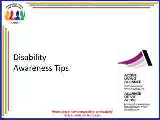Disability Awareness Tips