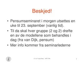 beskjed