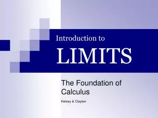 Introduction to LIMITS