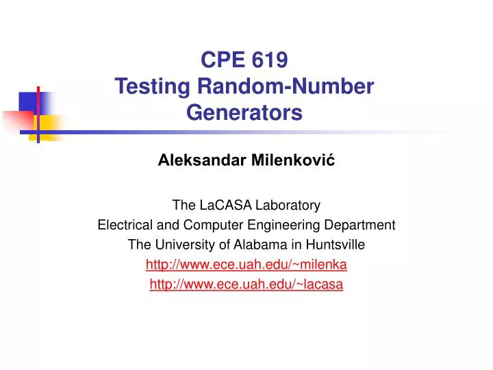 cpe 619 testing random number generators