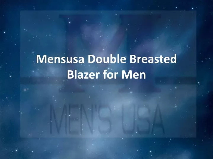 mensusa double breasted blazer for men