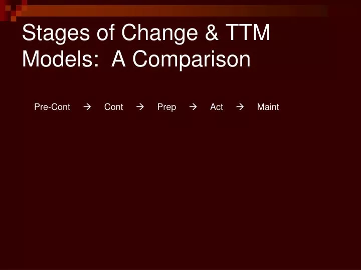 stages of change ttm models a comparison