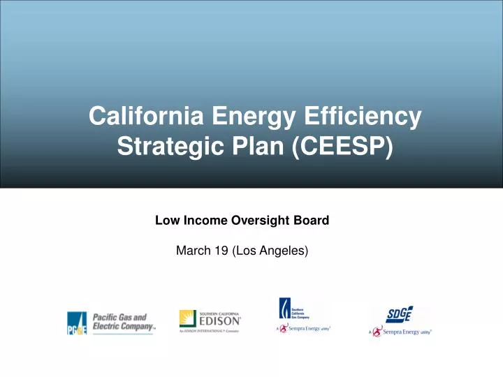 california energy efficiency strategic plan ceesp