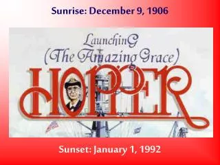 Sunrise: December 9, 1906