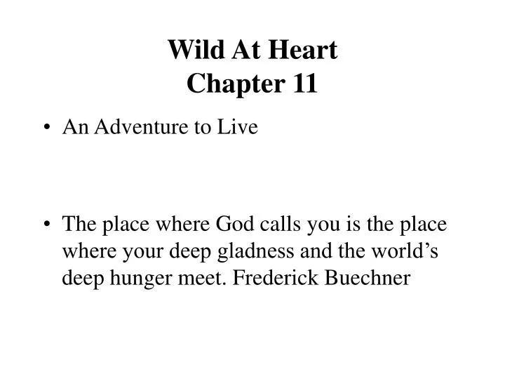 wild at heart chapter 11