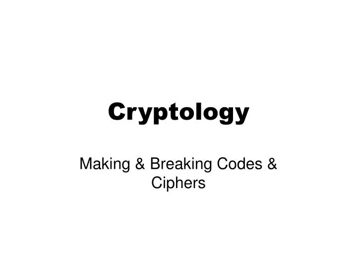 cryptology