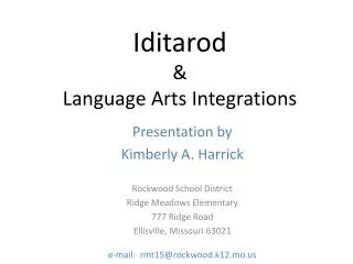 Iditarod &amp; Language Arts Integrations