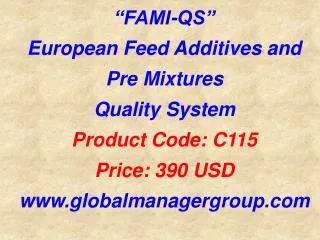 FAMI–QS Certification Training