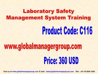 laboratory Safety Management Training Prasentation