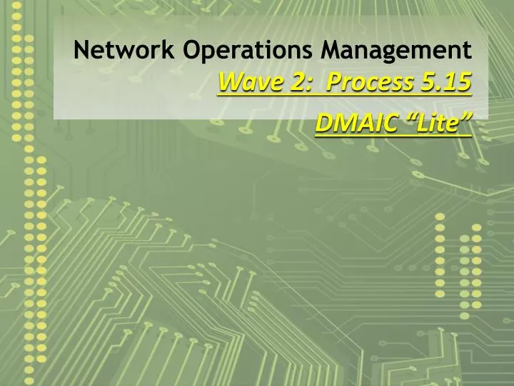 network operations management
