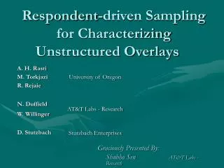 Respondent-driven Sampling for Characterizing Unstructured Overlays