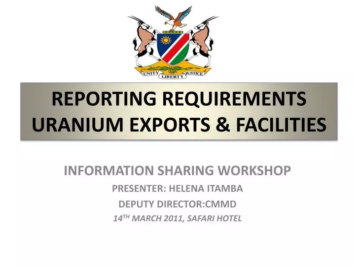 reporting requirements uranium exports facilities