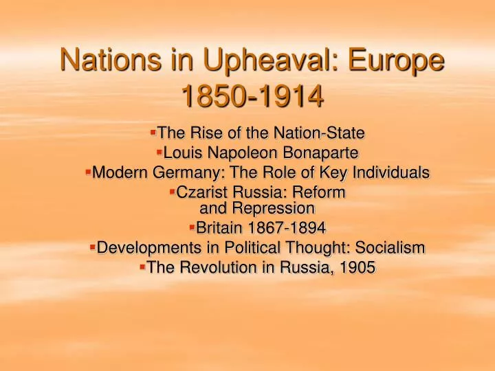 nations in upheaval europe 1850 1914