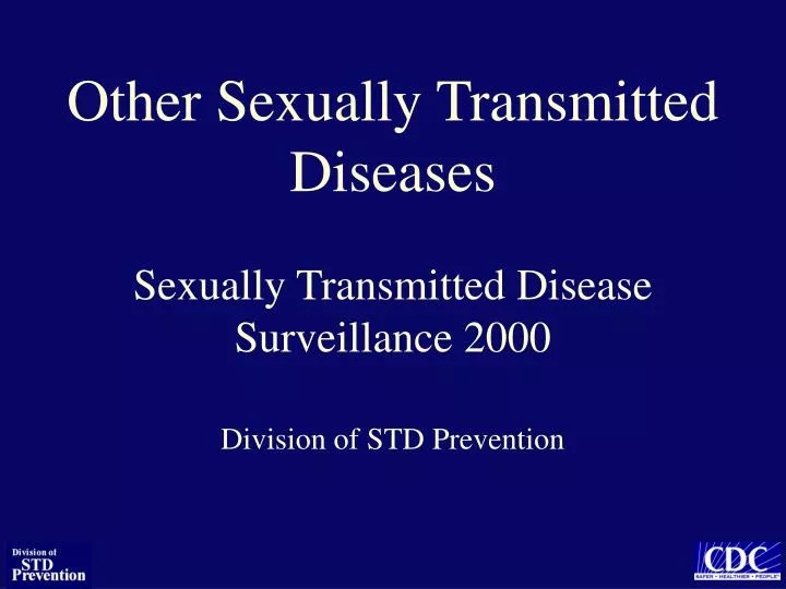 other sexually transmitted diseases sexually transmitted disease surveillance 2000
