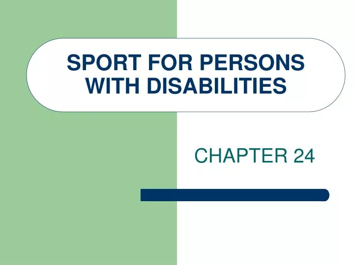 sport for persons with disabilities