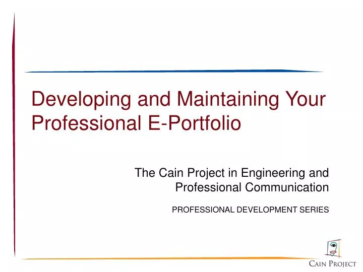 developing and maintaining your professional e portfolio