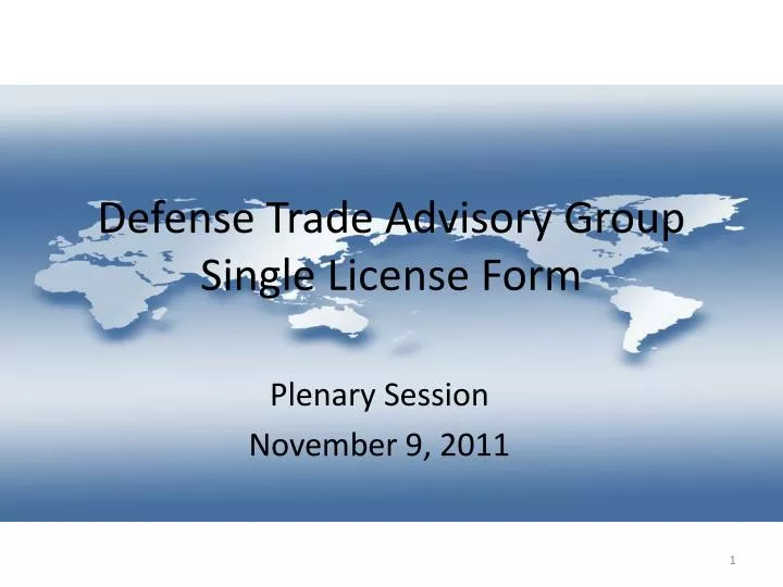defense trade advisory group single license form