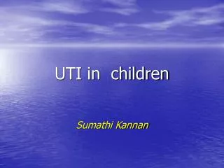 UTI in children