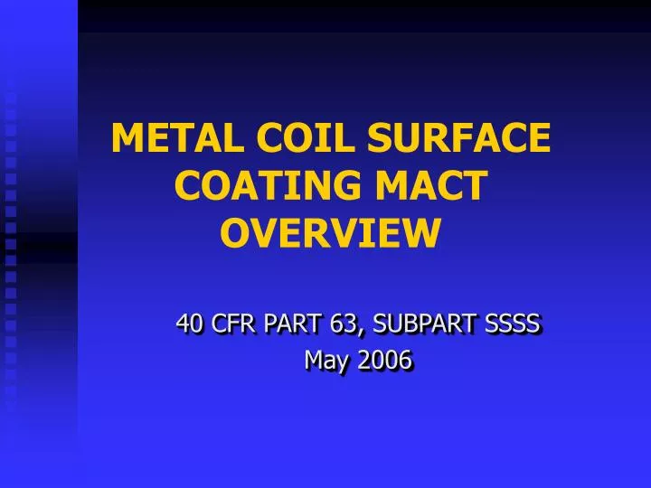 metal coil surface coating mact overview