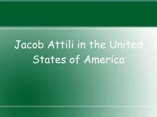 Jacob Attili in the United States of America