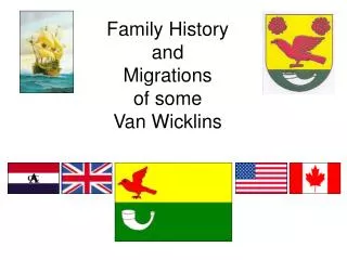 Family History and Migrations of some Van Wicklins