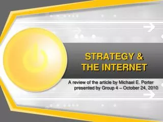 STRATEGY &amp; THE INTERNET
