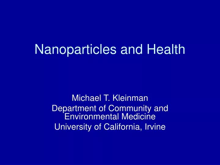 nanoparticles and health