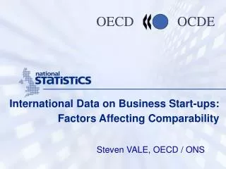 International Data on Business Start-ups: Factors Affecting Comparability