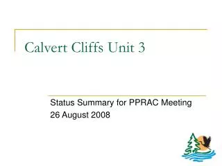 Calvert Cliffs Unit 3