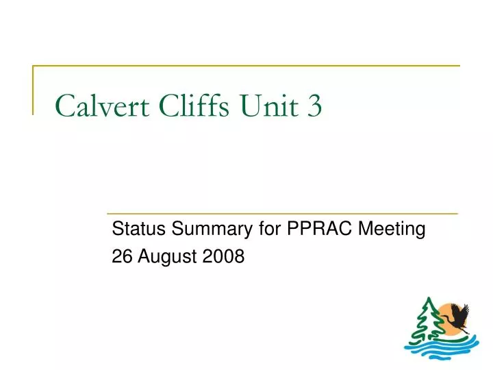 calvert cliffs unit 3