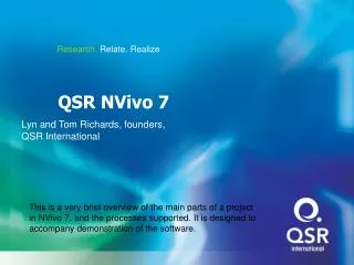 QSR NVivo 7