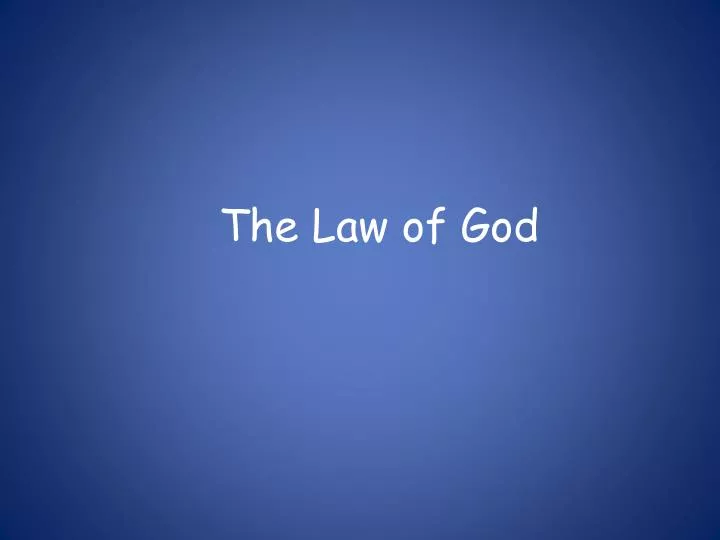 the law of god