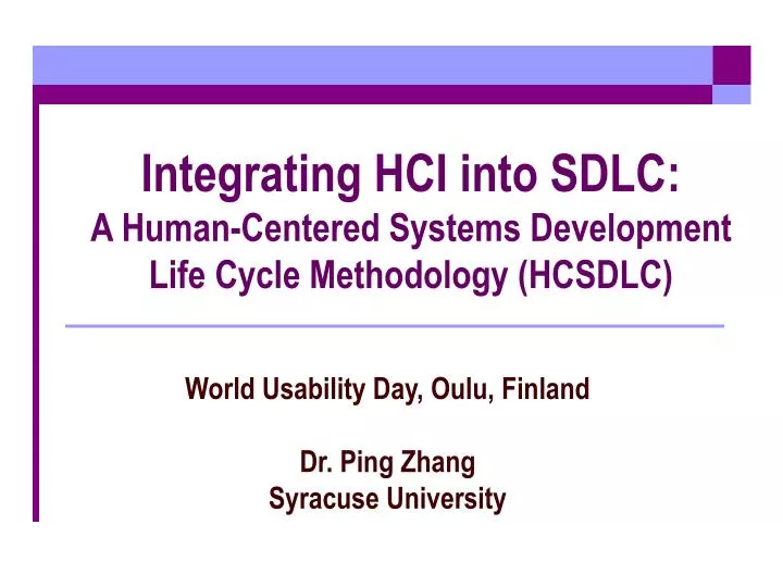 integrating hci into sdlc a human centered systems development life cycle methodology hcsdlc