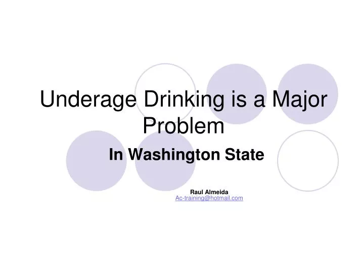 underage drinking is a major problem in washington state