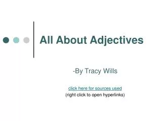 All About Adjectives