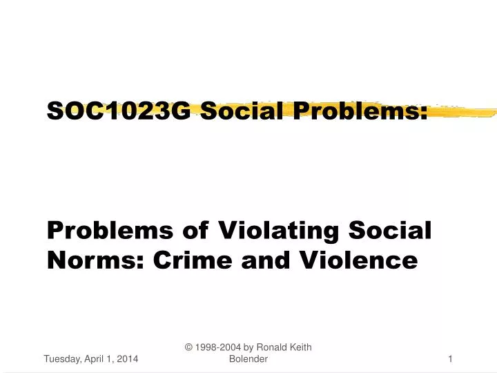 soc1023g social problems problems of violating social norms crime and violence