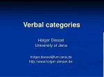 Verbal categories - slide 1