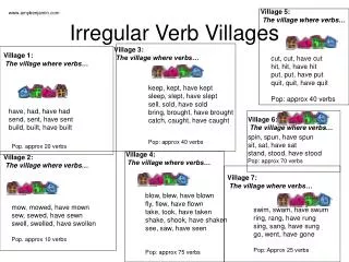 Irregular Verb Villages