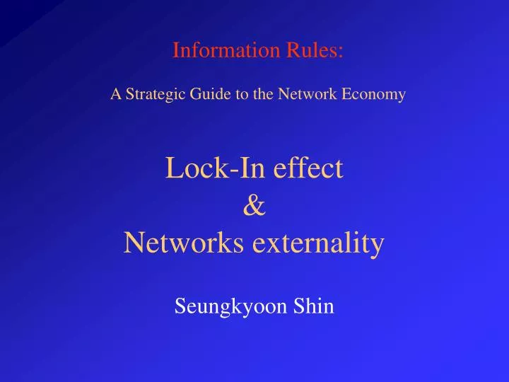 lock in effect networks externality