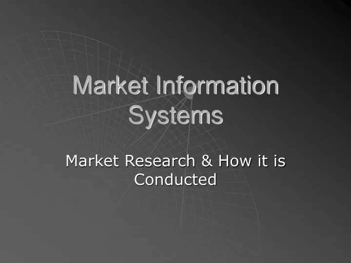 market information systems