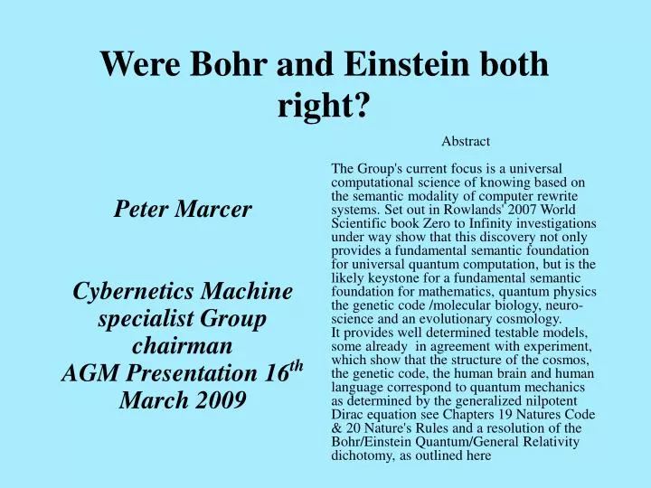 were bohr and einstein both right