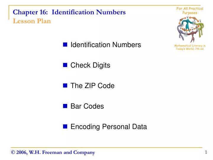 chapter 16 identification numbers lesson plan