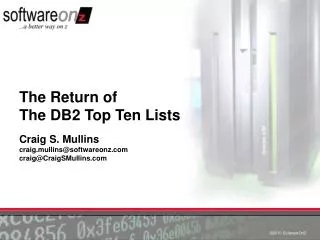 The Return of The DB2 Top Ten Lists