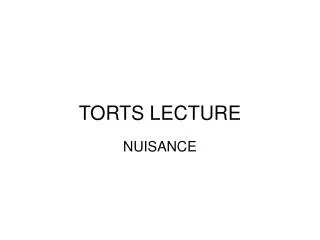 TORTS LECTURE