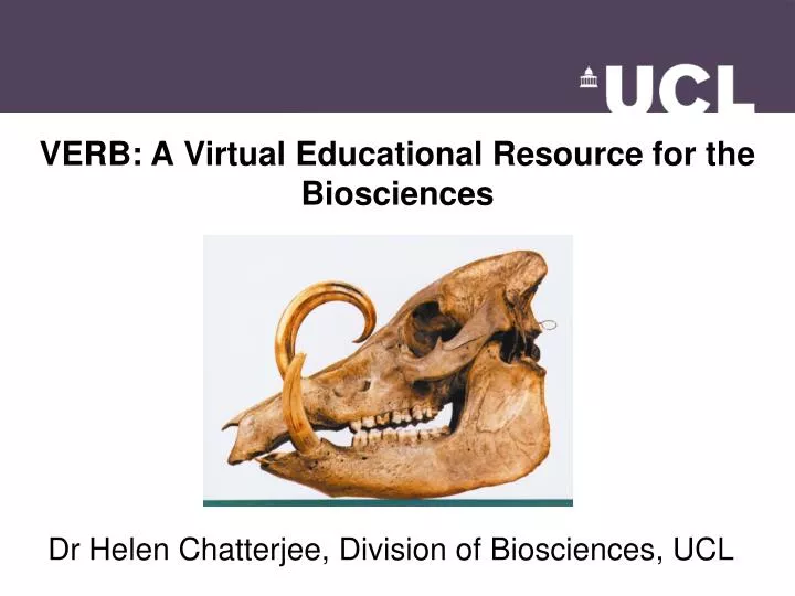 verb a virtual educational resource for the biosciences