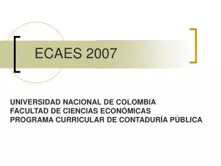 ECAES 2007