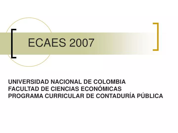 ecaes 2007