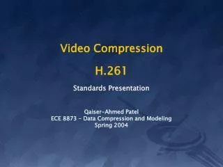 Video Compression H.261