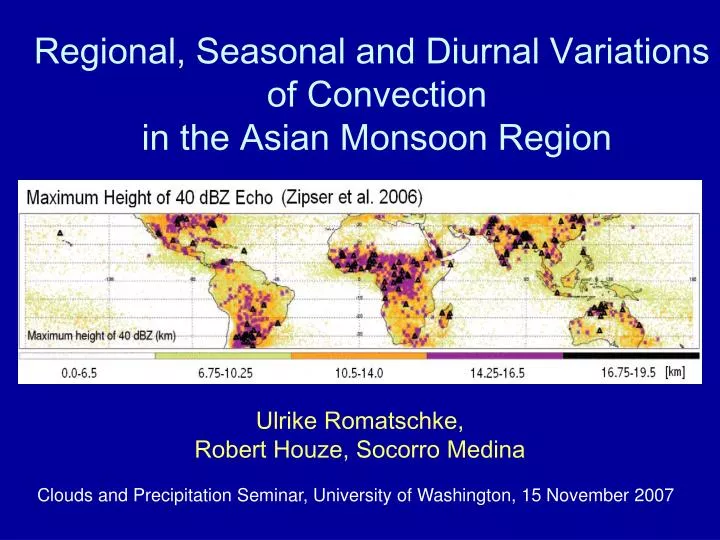 regional seasonal and diurnal variations of convection in the asian monsoon region